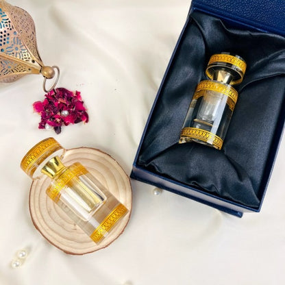 Alcohol-free Jannat-ul-Firdaus Attar with long-lasting fragrance in premium crystal design