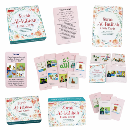 Surah Al-Fatihah Flash Cards – Educational Islamic Learning Set for Children