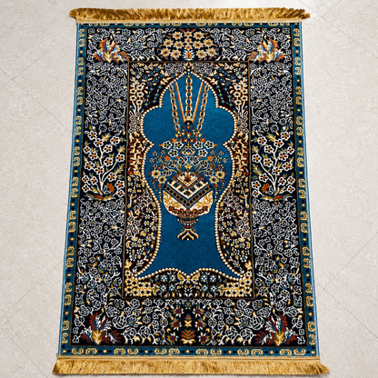 Floral Carpet-Style Janamaz | Luxury Islamic Prayer Rug
