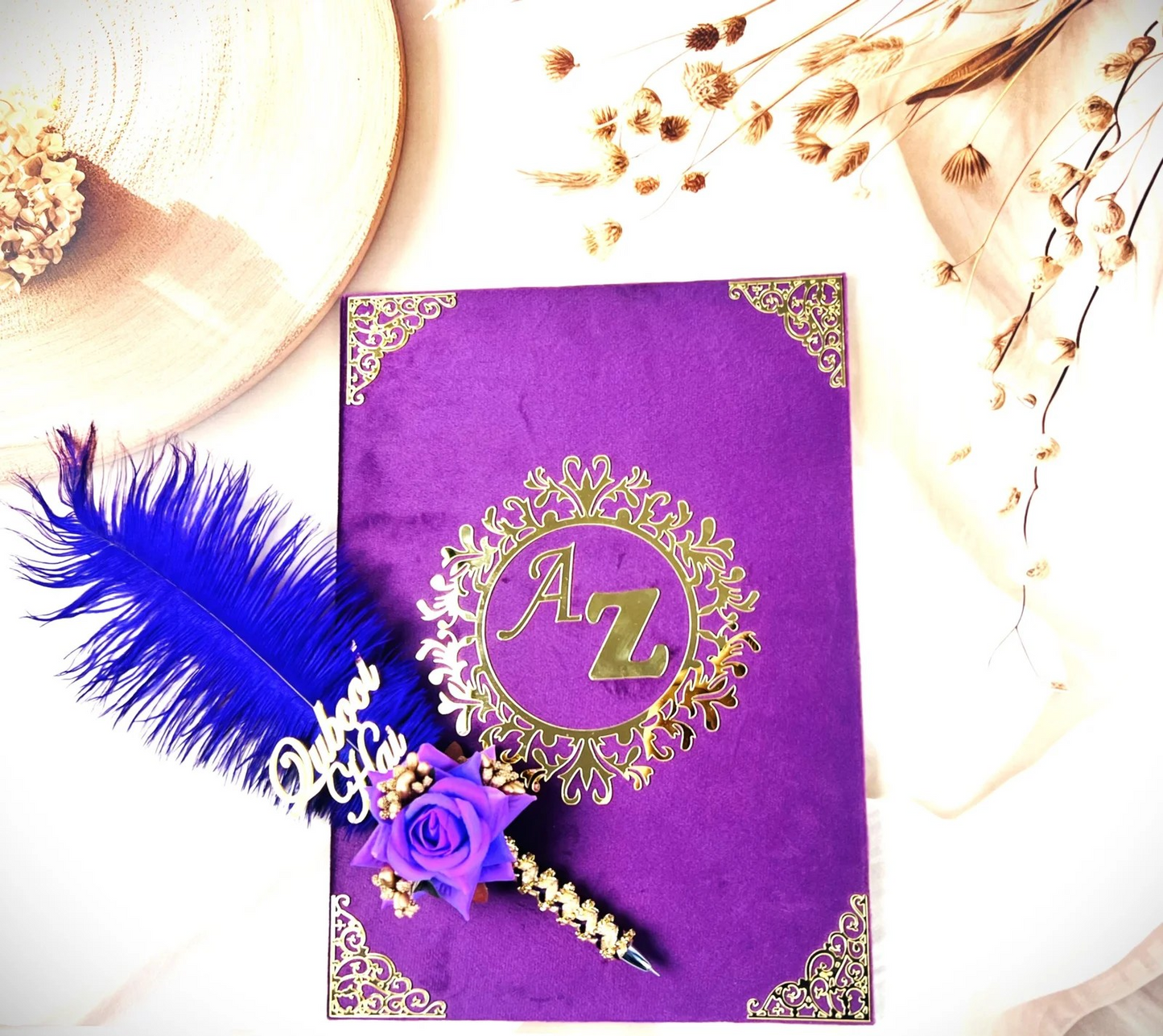 Premium Quran Gift Set | Hubb Al-Iman Collection | Luxurious Islamic Prayer Essentials | Purple