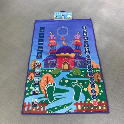 Children’s digital prayer mat with built-in speaker and light-up touch keys.