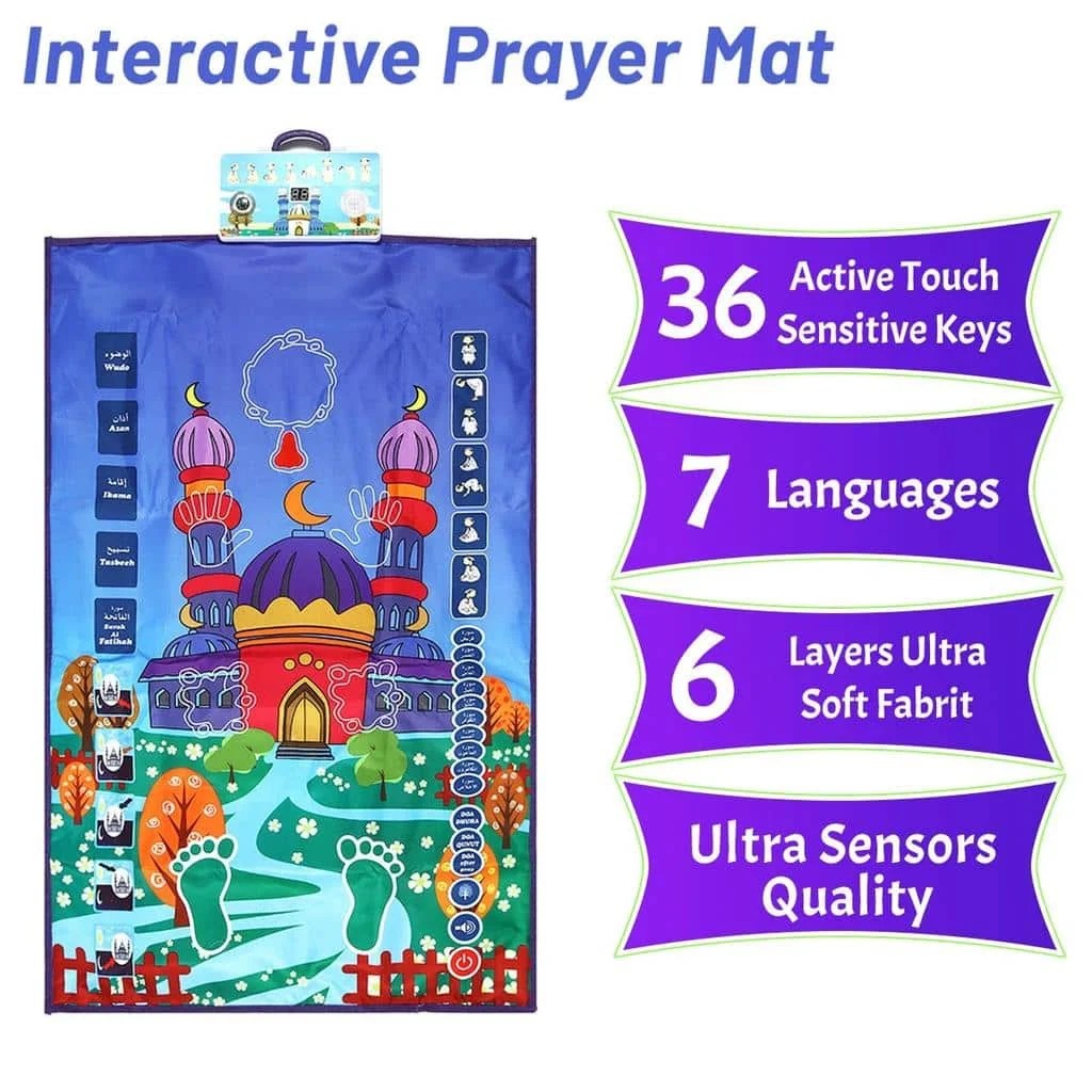 Educational Interactive Prayer Mat | Smart SAJADAH SALAH MAT for Kids (Age 3+)