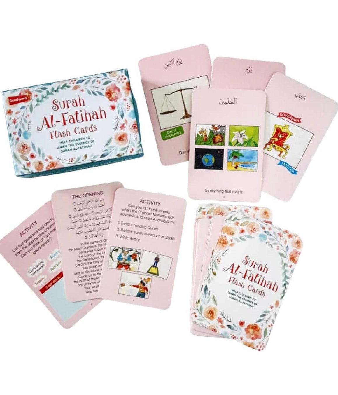 Surah Al-Fatihah Flash Cards – Educational Islamic Learning Set for Children