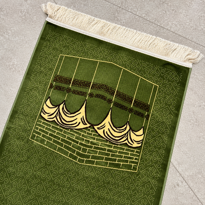 Green Turkish Janemaz – Premium Kaba Design Prayer Mat