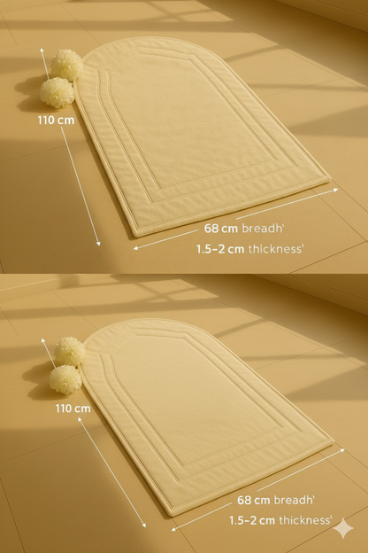 Premium Padded Thick Prayer Mat – Designed for Comfort, Support & Serenity Thickness 8MM | Pearl White