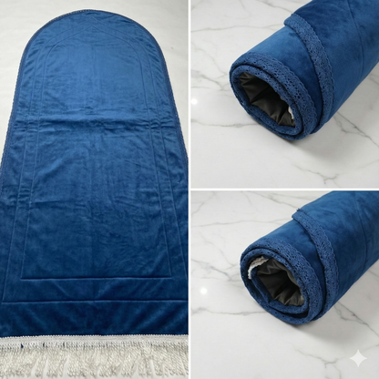 Premium Padded Thick Prayer Mat – Designed for Comfort, Support & Serenity Thickness 8MM | Essence Blue