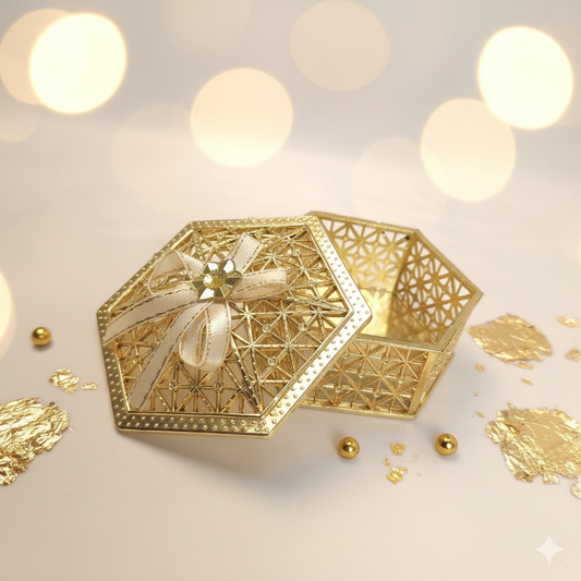 Nikah Favour & Baraati Return Gift Box – Premium Golden Gift Set