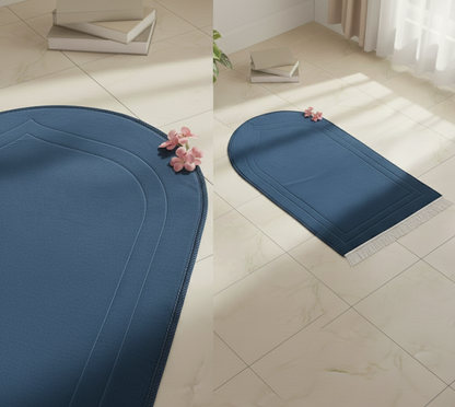 Premium Padded Thick Prayer Mat – Designed for Comfort, Support & Serenity Thickness 8MM | Essence Blue