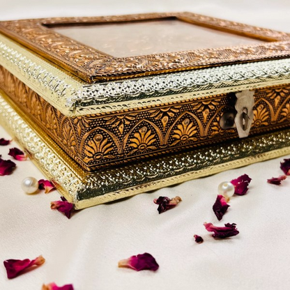 Gourmet dry fruit hamper with almonds and cashews beautifully packed for gifting