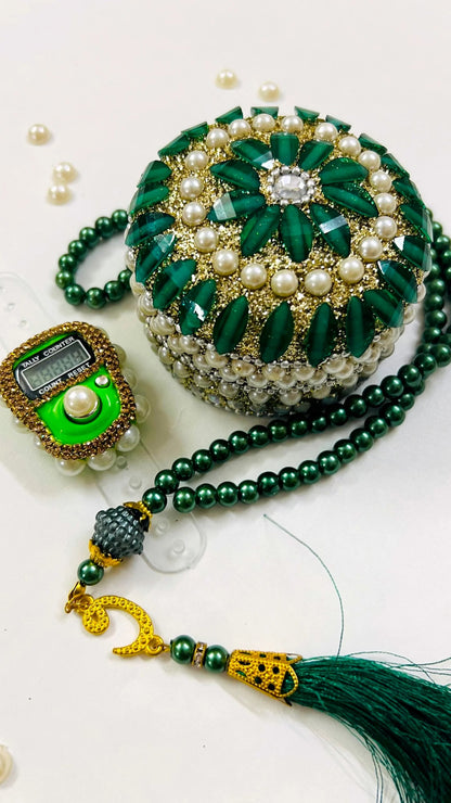 Green Aesthetics Islamic Turkish Tasbih Set