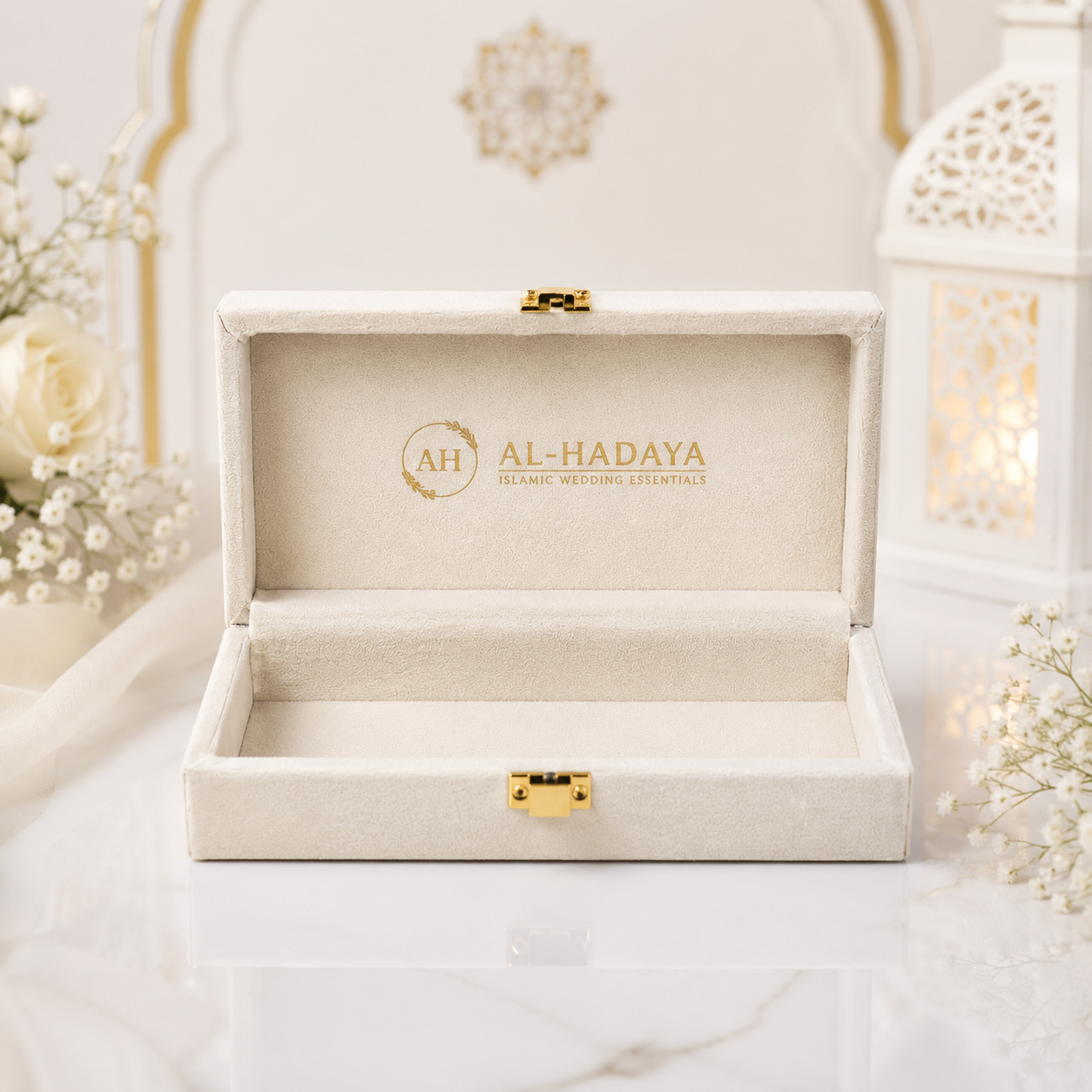 Personalized  Haqq Meher Box| Cash Capacity Max 1L |  Pearl White