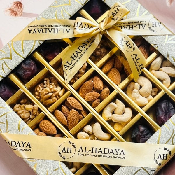 Beautifully packed dry fruit box ideal for Ramadan, Eid, or Diwali celebrations