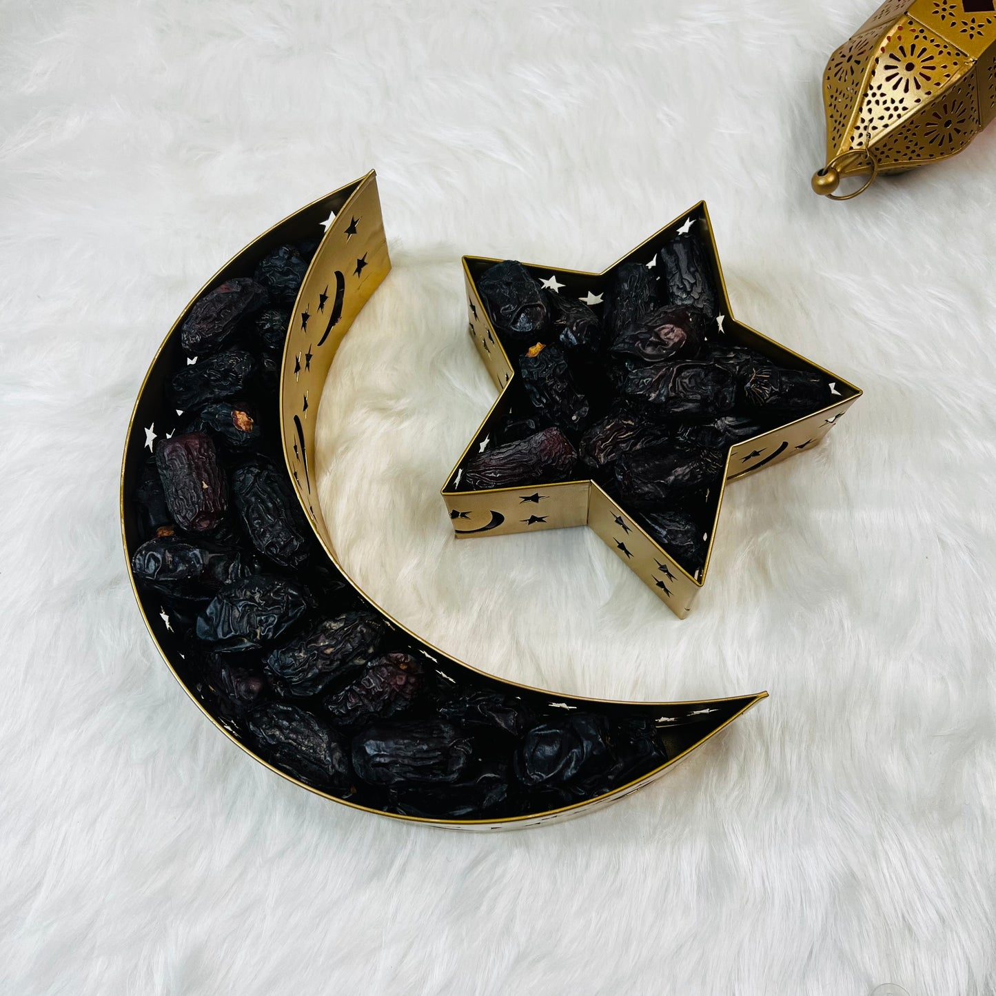 Eid Noor Crescent Tray with Sweets for Family