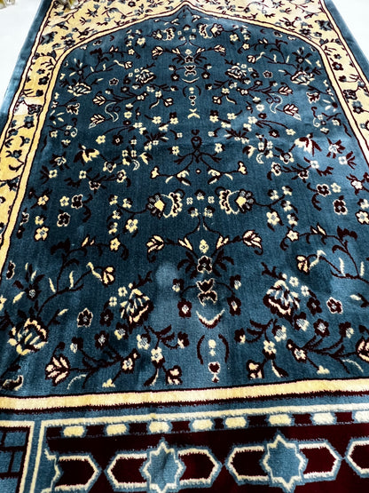 Ravza Patterned Woven Prayer Rug – Premium Soft Weave Design