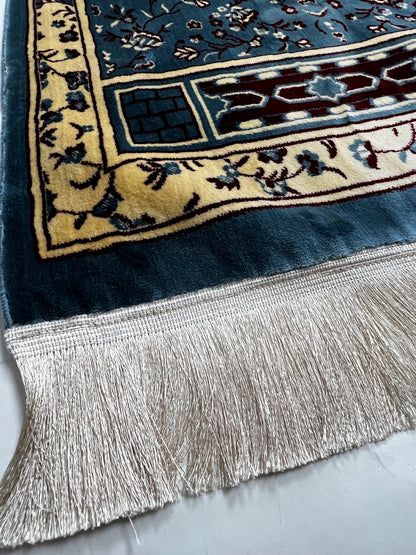 Ravza Patterned Woven Prayer Rug – Premium Soft Weave Design