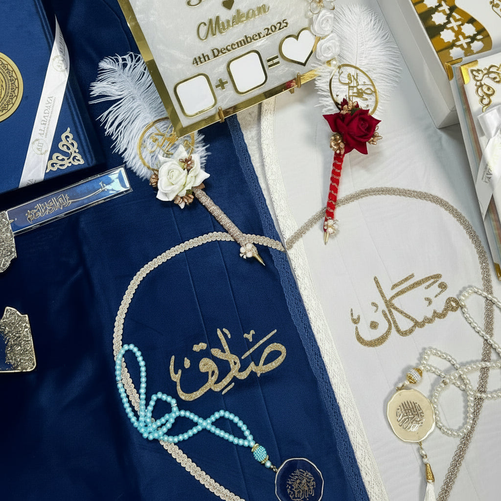 The Ultimate Couple Hamper | Quran Gift Set | Nikah Gift| Blue & White