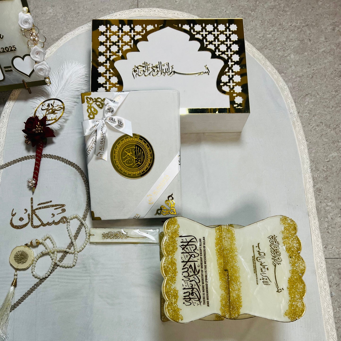 The Ultimate Couple Hamper | Quran Gift Set | Nikah Gift| Blue & White