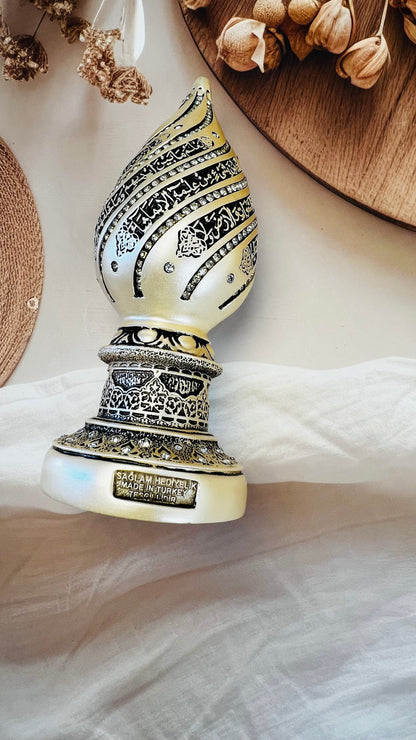 Turkish Imported Orignal |  Ayatul Kursi Cone Figurine | Turkish Decor | Home Decore