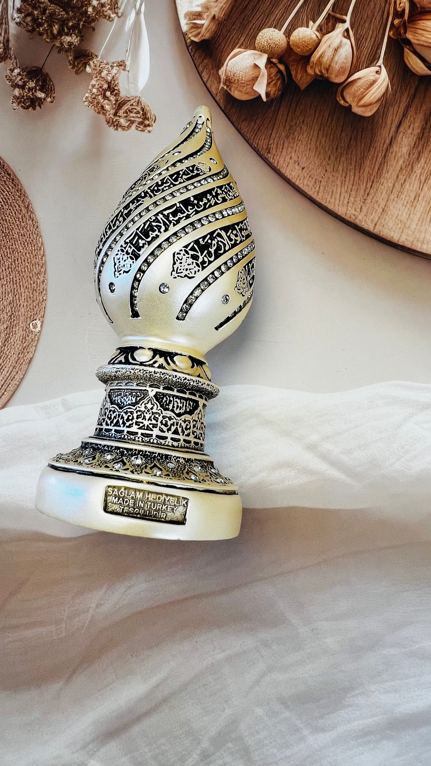 Turkish Imported Orignal |  Ayatul Kursi Cone Figurine | Turkish Decor | Home Decore