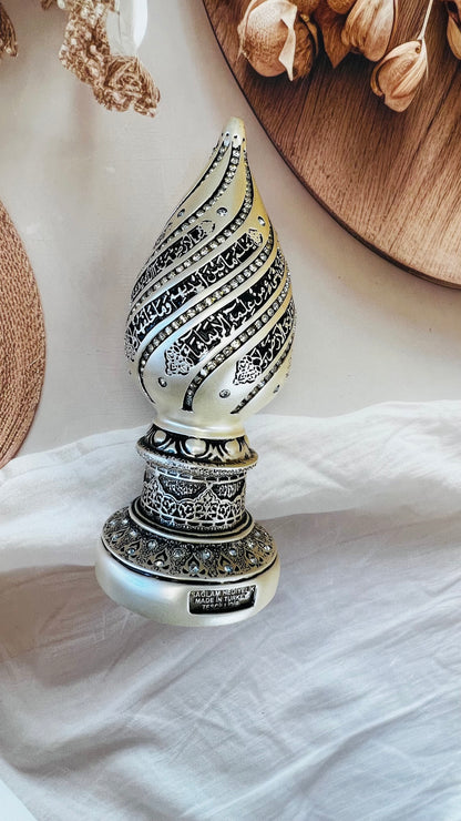 Turkish Imported Orignal |  Ayatul Kursi Cone Figurine | Turkish Decor | Home Decore