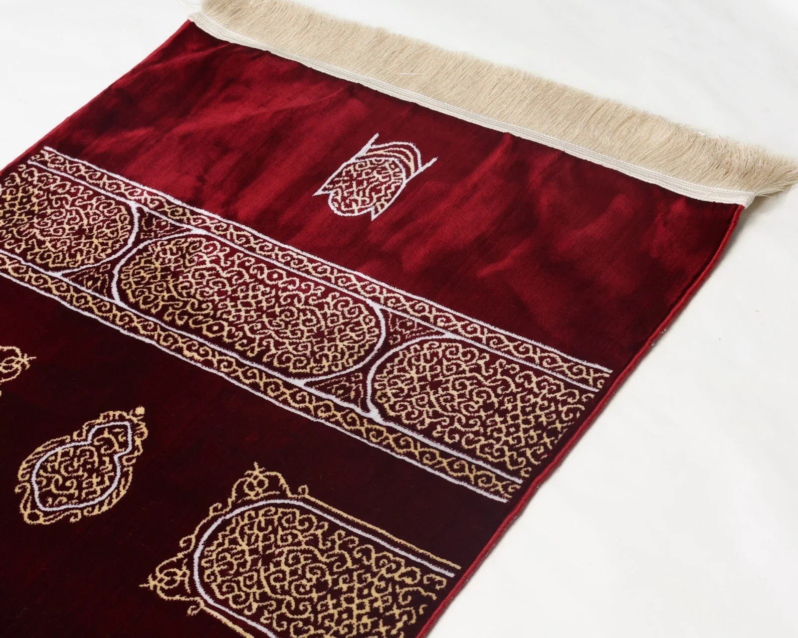 Maroon Kiswa Kaaba Prayer Mat