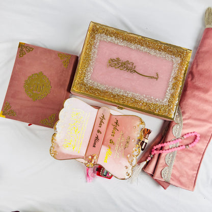 Premium Bridal Quran Gift Full Hamper| Barkat-e-Nikah Collection | Rose Pink Hamper