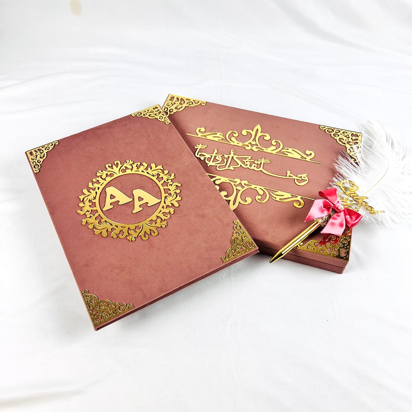 Premium Bridal Quran Gift Full Hamper| Barkat-e-Nikah Collection | Rose Pink Hamper