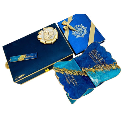 Aesthetic ift Hamper – Tajweed Rainbow Quran with Elegant Resin Holder