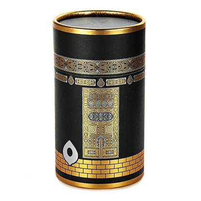 Islamic Prayer Gift Set – Kaaba Design Cylinder Box with Rug & Beads