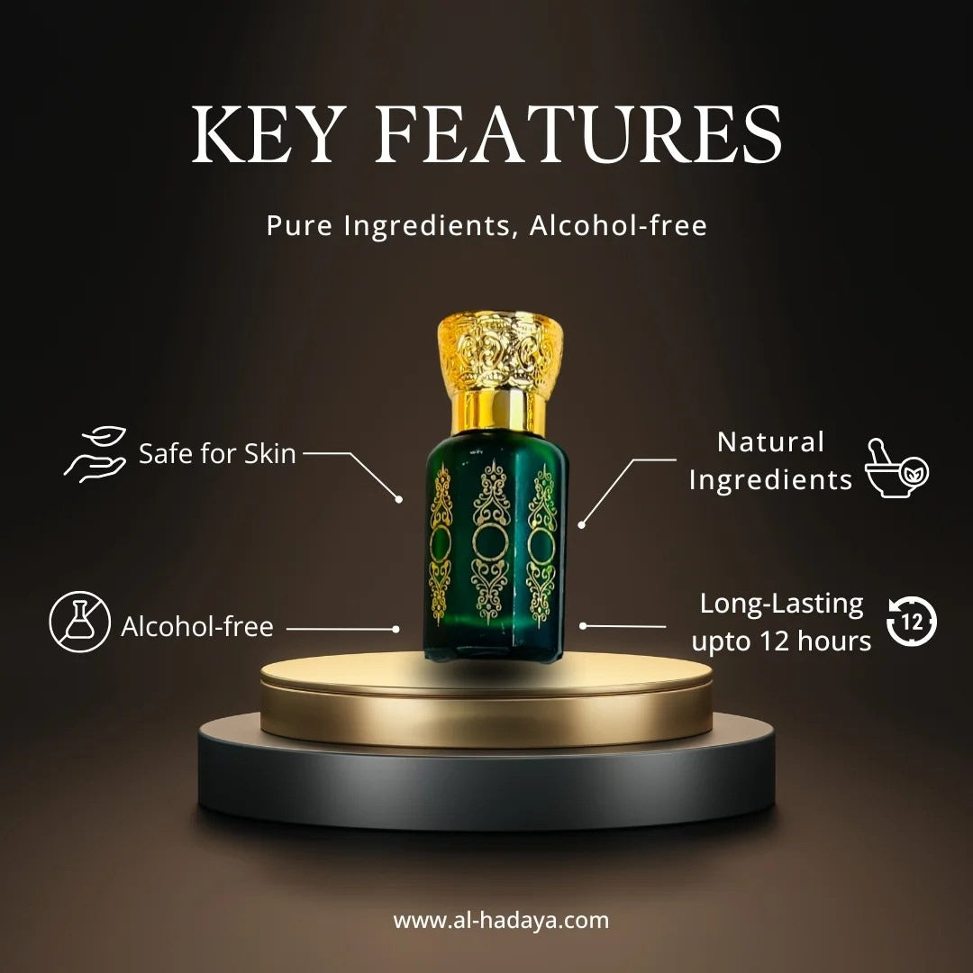 Premium Islamic Attar Gift Set – 6 scents including Oud Arabia, Jannat-e-Firdaus, and Aseel
