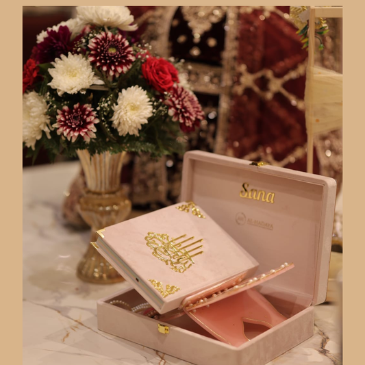 Islamic gift hamper, Quran gift set, Muslim wedding gift, personalized Quran box, resin rehal, luxury Quran gift, Nikah gift for bride, Eid gift hamper, Ramadan gifts, Islamic home decor, Muslim couple gift, velvet Quran set, halal gift hamper, Umrah return gifts, Islamic anniversary gift, bridal Quran hamper, customized Islamic gift