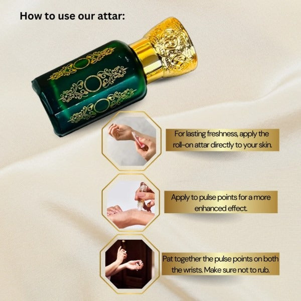 Alcohol-free luxury attar set – perfect for Nikah, Eid, and housewarming gifts