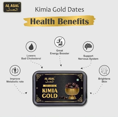 Kimia Gold Dates – all-natural 500 gm, perfect for ramadan gifts and on any occasional gifts 