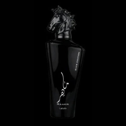 Elegant black edition Lattafa perfume for men and women, 100ml EDP.