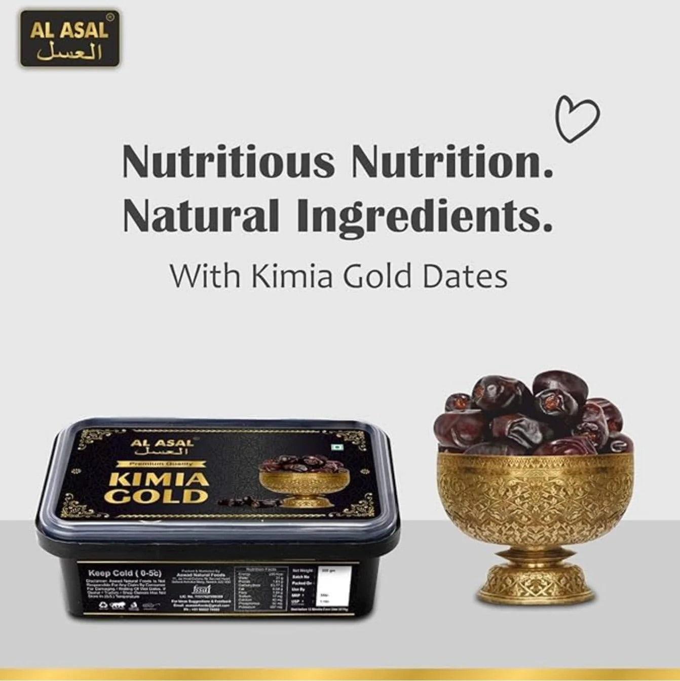 Madina Kimia Gold Soft Mazafati Dates 500g pack by Al Asal brand