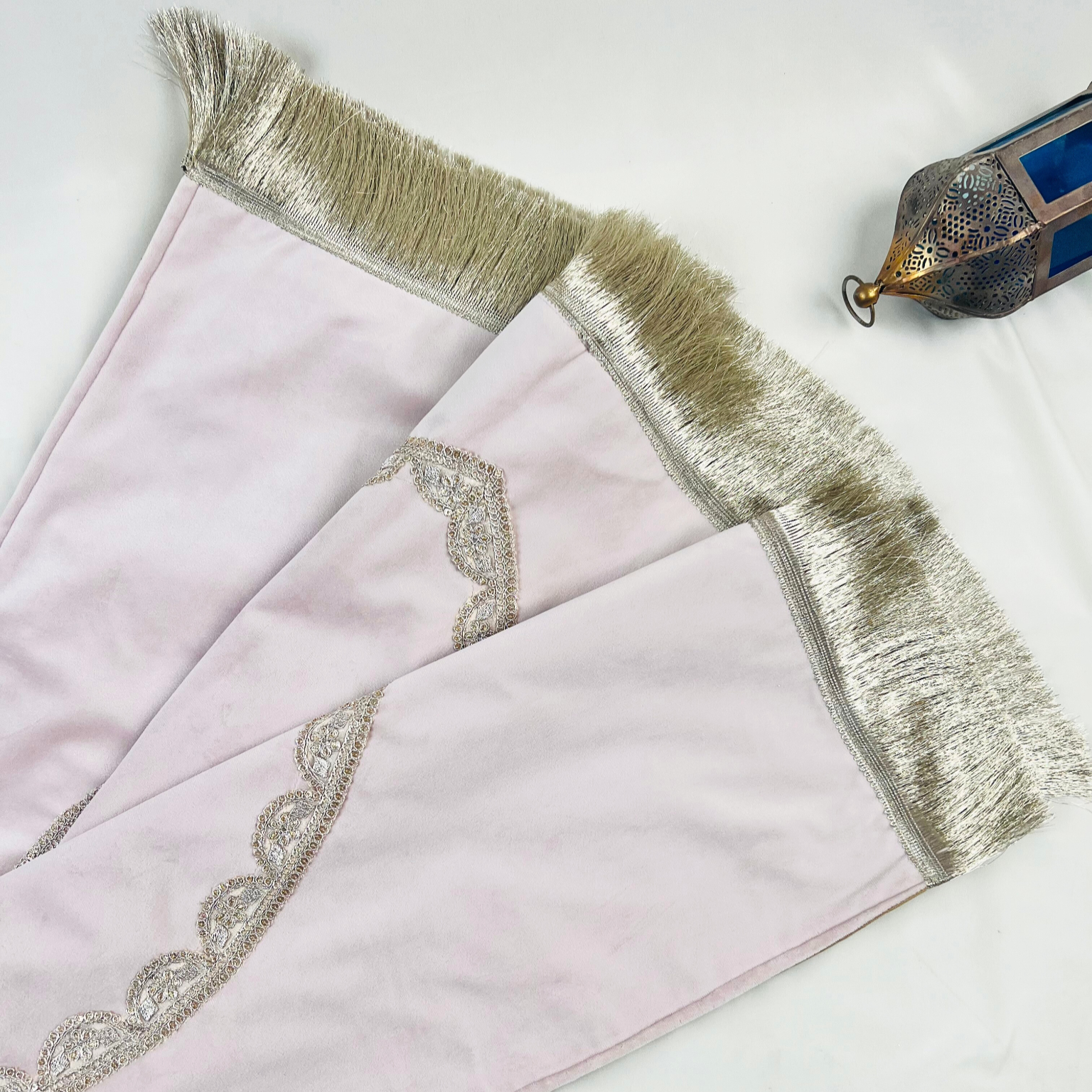 Misty rose prayer mat, velvet prayer mat 