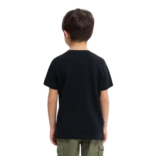 Minimal Islamic quote T-shirt in black cotton for kids up to 10 years.