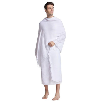 100% natural cotton Ihram towel set for Hajj and Umrah pilgrims.