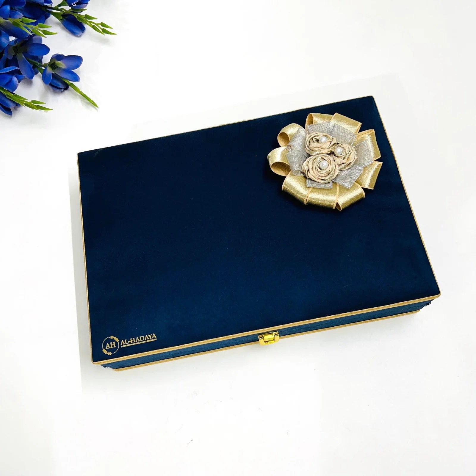 Personalised Islamic Gift Hamper – Tajweed Rainbow Quran with Elegant Velvet Box and Rehal