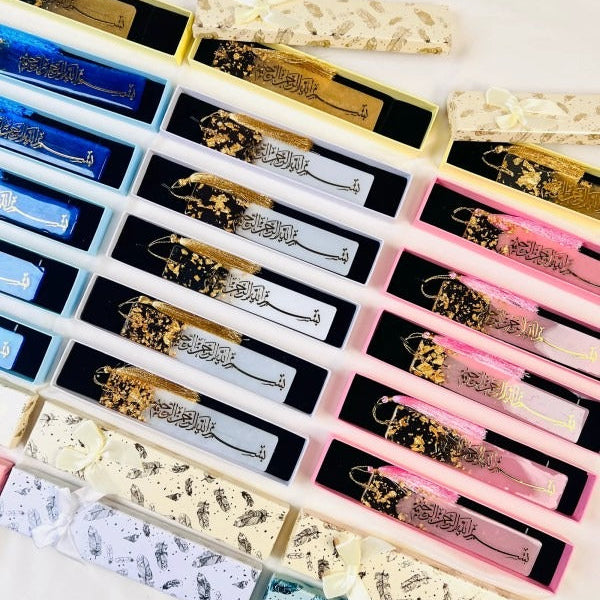 Epoxy resin Islamic bookmark for Quran marking or Eid gift