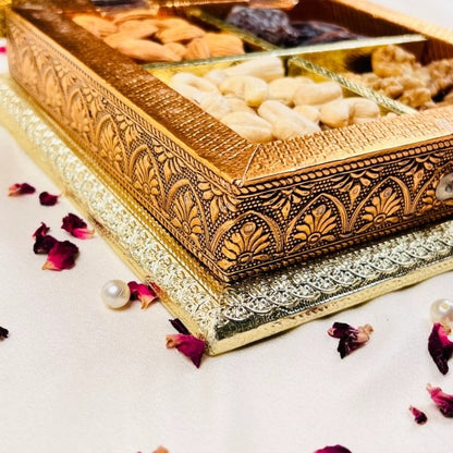 500g dry fruit gift box with assorted nuts and dates, ideal for festive occasions