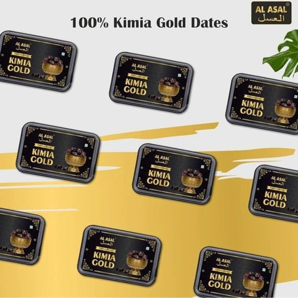 Premium natural Mazafati dates in gold packaging, 500 grams