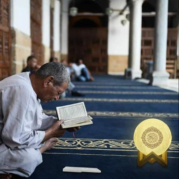 Islamic LED Moon Lamp with Quran audio, app control, and rechargeable battery.