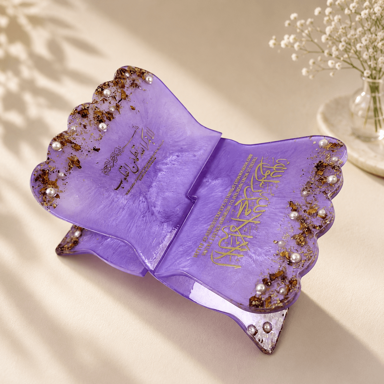 Lavender  Luxe Diamond-Studded Velvet Gift Box.