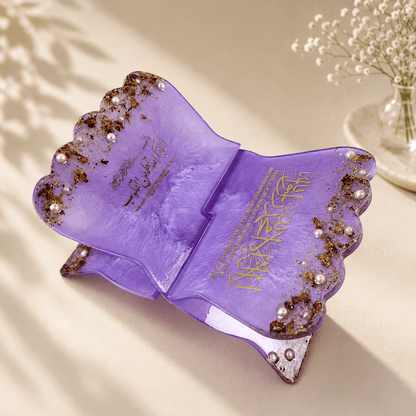 Lavender  Luxe Diamond-Studded Velvet Gift Box.