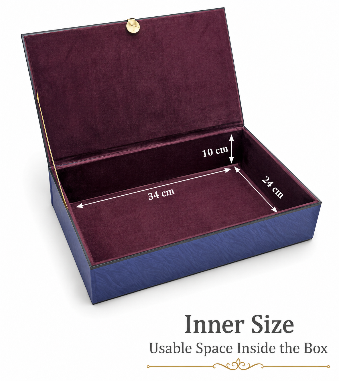 Royal Blue Gift Box → product-specific keyword
Reusable Gift Box → strong product attribute
Every Occasion → broad gifting intent
Luxury Gift Box → premium positioning
AL-HADAYA → brand relevance