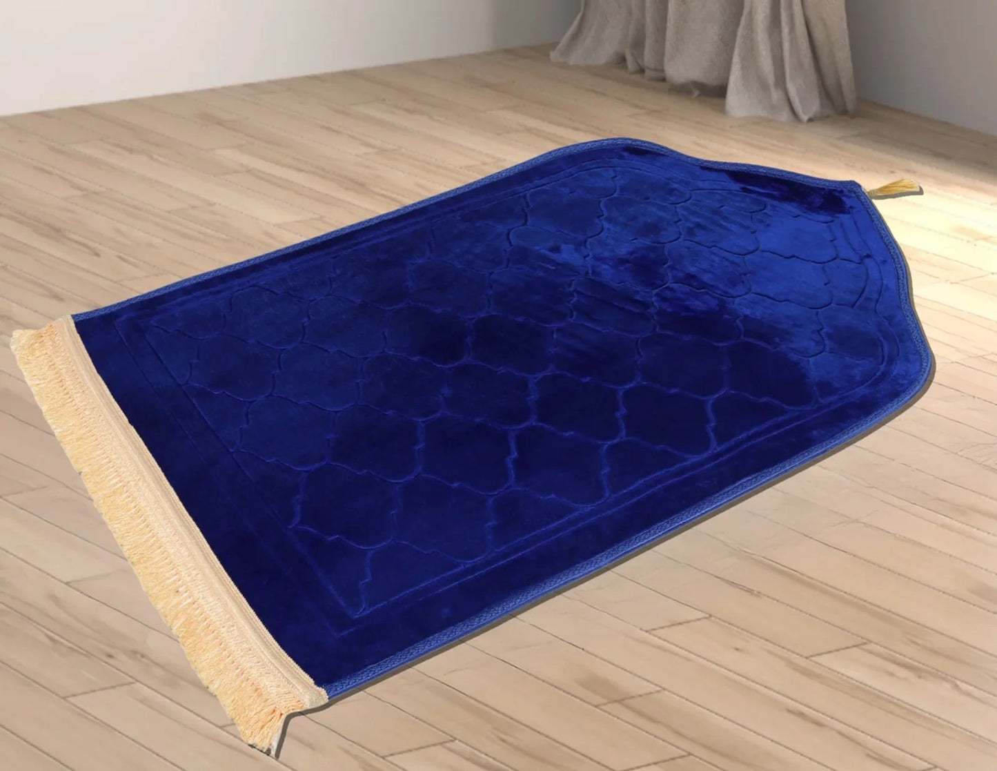 Thick Flannel Soft Prayer Mat for Muslim | Non-slip Ramadan Worship Embossed Carpet | Portable Prayer Floor Rug Gifts
