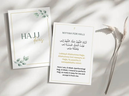 Hajj Dua Cards, Hajj Duas Physical Cards, Duas For Hajj, Hajj Flashcards, Hajj Duas PDF| Total of 32 cards.