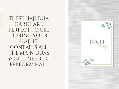 Hajj Dua Cards, Hajj Duas Physical Cards, Duas For Hajj, Hajj Flashcards, Hajj Duas PDF| Total of 32 cards.