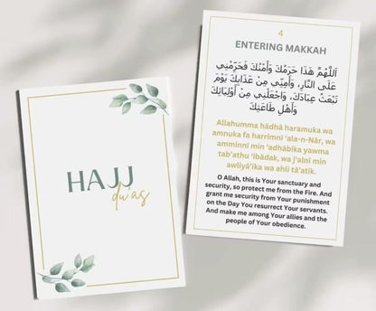 Hajj Dua Cards, Hajj Duas Physical Cards, Duas For Hajj, Hajj Flashcards, Hajj Duas PDF| Total of 32 cards.